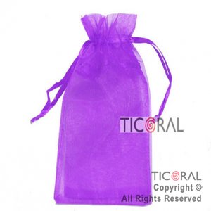 BOLSA VIOLETA ORGANZA 25X15CM HS2628-8 x 1